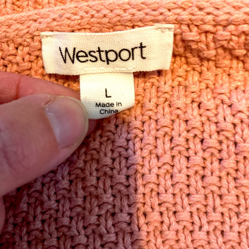 Pink cozy sweater wrap cardigan from Dress Barn